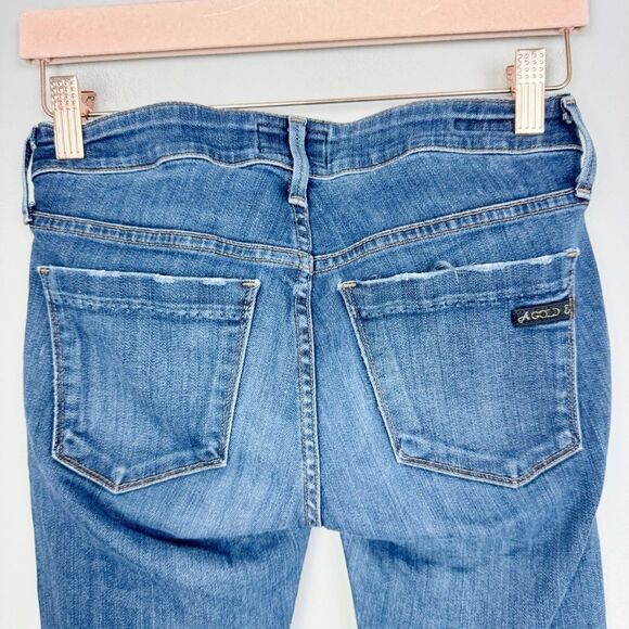 AGOLDE | Distressed Low to Mid Rise Skinny Jeans Women’s Size 26 (2) - Picture 9 of 10